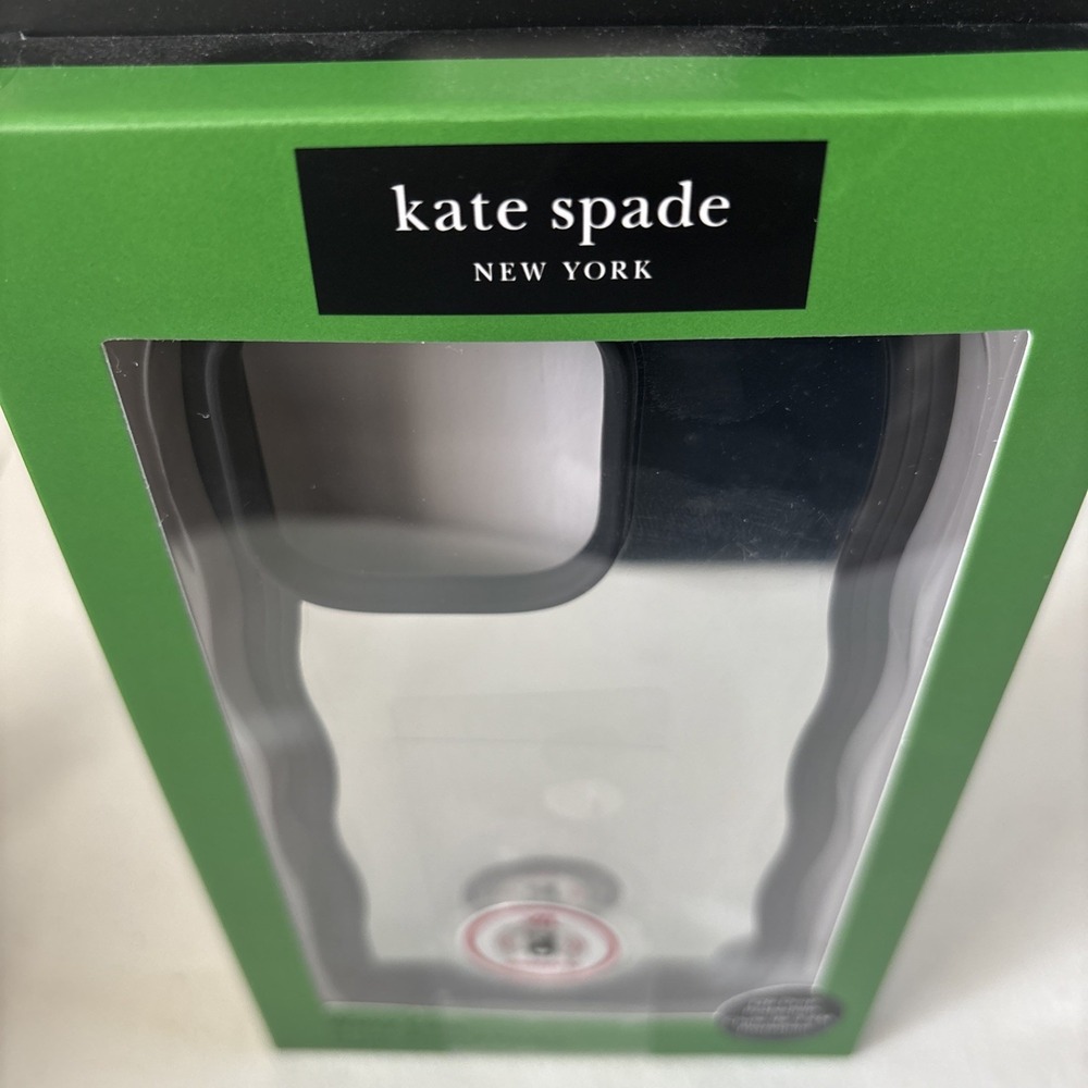 NWT Kate Spade iPhone 16 Pro Max Case W/ MagSafe compatible Black Wavy - Picture 2 of 8